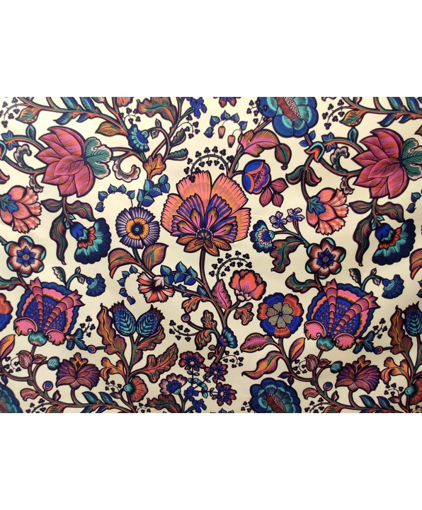 Tissu Mélangé Coton/viscose 140cm De Large - 175cm De Long, Multicolore, Décoration Maison