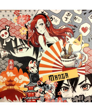Carré cuir végan- Manga