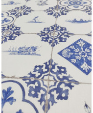 Bachette coton - carreaux de ciment Blue Tile