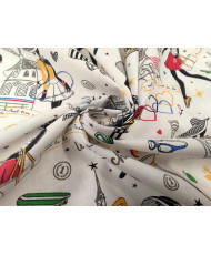 Coupon Médaille percale imprimée 2 m