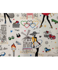 Coupon Médaille percale imprimée 2 m