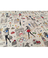 Coupon Médaille percale imprimée 2 m