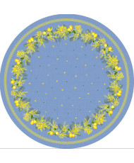 Nappe ronde Mimosa citron - enduit