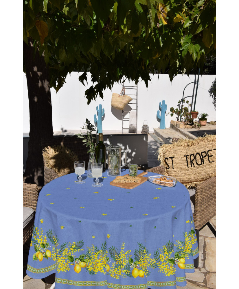 Nappe Ronde 60"(150x150cm) Lavable, Nappe De Jardin Avec Marbre Noir Motif, Décoration De Table Décorative Pour Cuisine Salle à Manger Nappe Extérieure Résistante Aux Intempéries