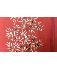 Torchon coton - Olivier Fond rouge