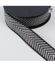Sangle Noir/blanc chevron...
