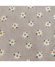 Tissu Aspect lin imprimé -...