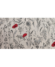 Tissu Mélange Coton polyester Graminées