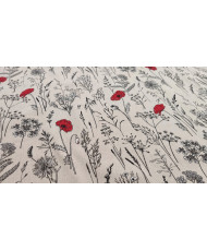 Tissu Mélange Coton polyester Graminées