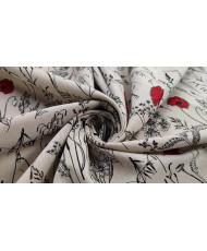 Tissu Mélange Coton polyester Graminées