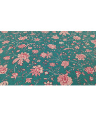 Tissu coton imprimé indienne Holi Turquoise