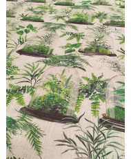 Tissu lin Jardin Sous Verre