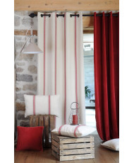 Tissu Toile lourde coton Montauban rouge
