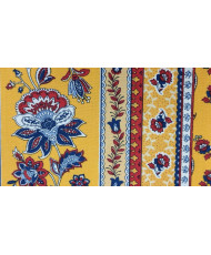 Tissu Cretonne Arlésienne rayure jaune