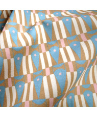 Tissu Eye Now Bleu fond noisette Thevenon
