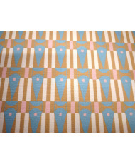Tissu Eye Now Bleu fond noisette Thevenon