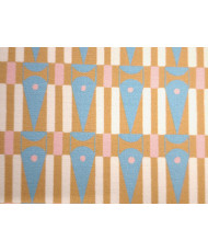 Tissu Eye Now Bleu fond noisette Thevenon