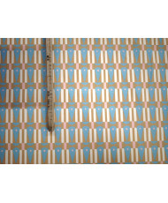 Tissu Eye Now Bleu fond noisette Thevenon