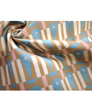 Tissu Eye Now Bleu fond noisette Thevenon