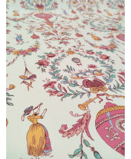 Tissu Bachette 100% coton Limoges Rose
