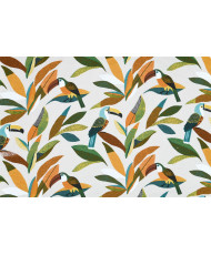 Tissu toile Polycoton Guyane multicolore