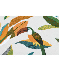 Tissu toile Polycoton Guyane multicolore