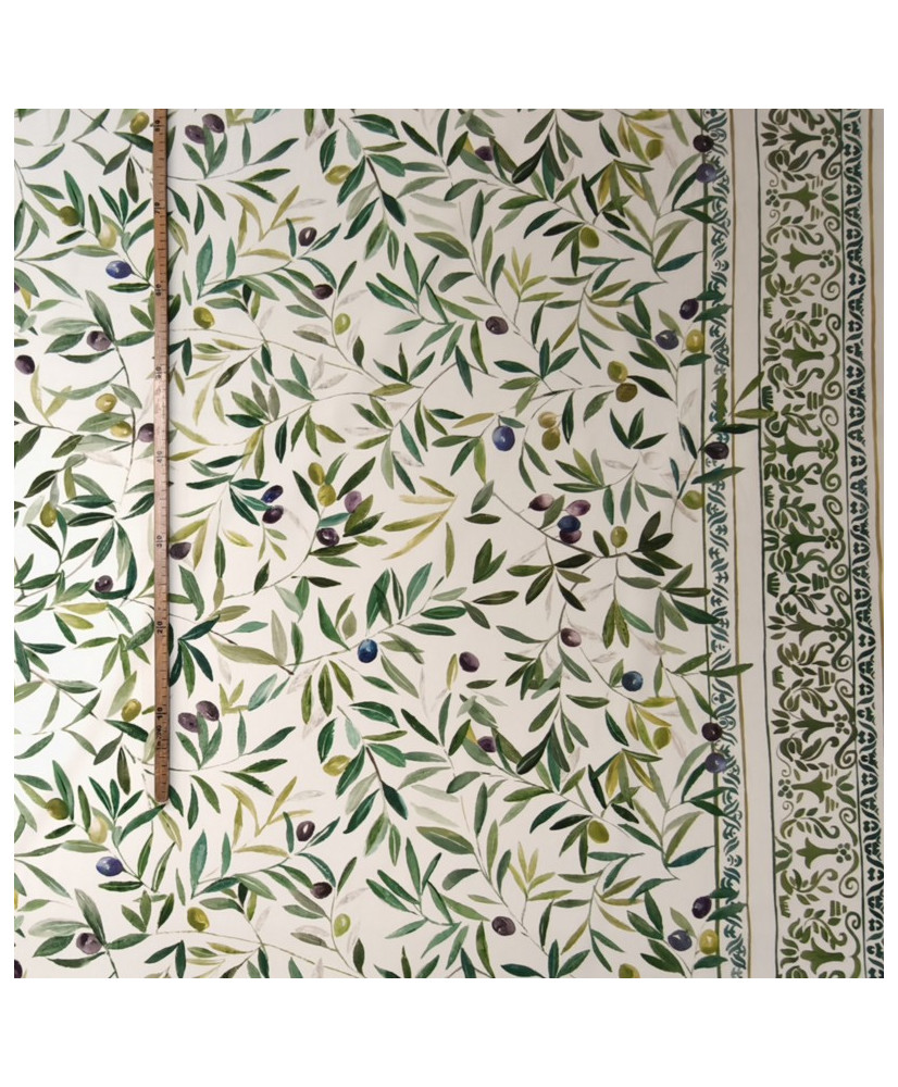Tissu percale double bordure antitache Toscane