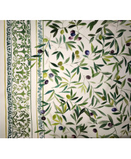 Tissu percale double bordure antitache Toscane