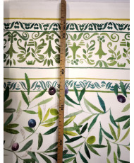 Tissu percale double bordure antitache Toscane