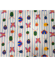 Tissu Coton imprimé insectes Raymond