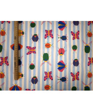 Tissu Coton imprimé insectes Raymond