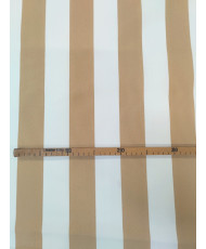 Tissu toile extérieur Polyskin rayé beige