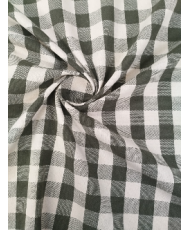 Tissu Toile de coton tissé teint Celestin-carreaux-kaki-150 cm de large
