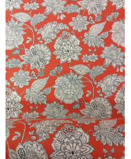 Tissu Cretonne SHARMA Terracotta