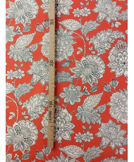 Tissu Cretonne SHARMA Terracotta