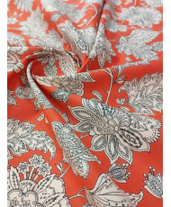 Tissu Cretonne SHARMA Terracotta