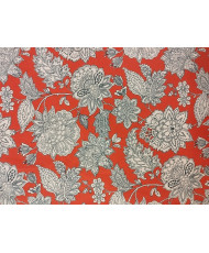 Tissu Cretonne SHARMA Terracotta