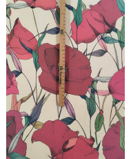 Toile Transat coquelicot sable 44 cm