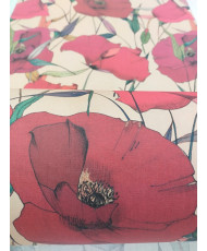 Toile Transat coquelicot sable 44 cm
