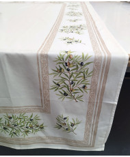Nappe Clos des Oliviers écru rectangle 160 x 200
