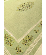 Nappe Clos des Oliviers vert rectangle 160 x 200