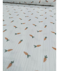 Double gaze coton-Carotte-135 cm