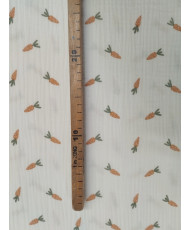 Double gaze coton-Carotte-135 cm