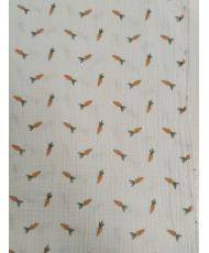 Double gaze coton-Carotte-135 cm
