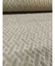 Jacquard-Jersey-kaki-Strié
