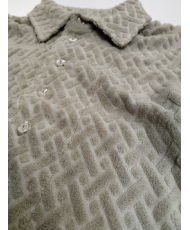 Jacquard-Jersey-kaki-Strié