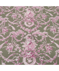 Ludivine fuchsia fond lin