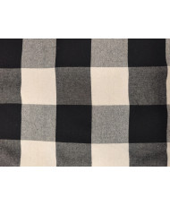 Tissu tissé teint Grands carreaux BIG CELESTIN Noir