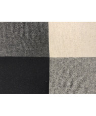 Tissu tissé teint Grands carreaux BIG CELESTIN Noir