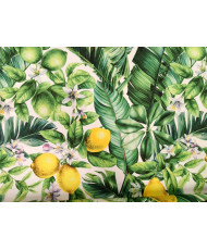 Sergé polyester Verna - Motif citron